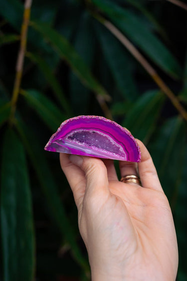 Pink Agate Cave with Druzy
